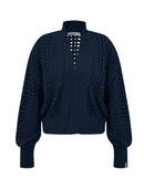 Casaco em algodão com pontos vazados e mangas de cava quadrada Biamar