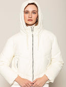 Jaqueta puffer com capuz, bolsos e fechamento em zíper Biamar