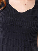 Vestido midi de algodão com fendas laterais Biamar