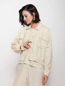 Jaqueta com botões, bolsos e mangas de cava quadrada Biamar