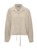 Jaqueta com botões, bolsos e detalhe em elástico Biamar