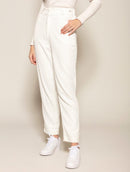 Calça reta em veludo com bolsos Biamar