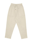 Calça reta com bolsos sobrepostos, cordão ajustável e barra dobrada Biamar