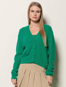 Casaco canelado em fio pluma com botões aBenção