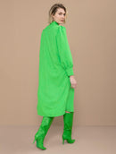 Vestido midi com botões e mangas bufantes Urbanity