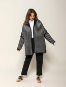 Casaco oversized reversível com capuz e sem fechamento frontal Biamar