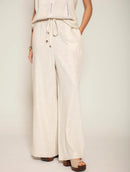 Calça pantalona com bolso faca e cordão ajustável Biamar