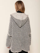 Casaco oversized reversível com capuz e sem fechamento frontal Biamar