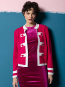 Casaco com listras em contraste e mangas de cava posta Urbanity