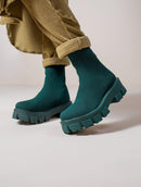 Bota Berlim em malha knit de cano médio e solado tratorado Biamar Outlet