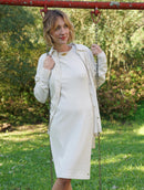 Vestido Urbanity com gola redonda com abertura nas costas