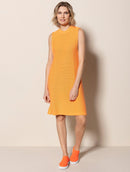 Vestido evasê em algodão com gola redonda e alças largas Urbanity