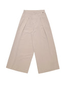 Calça pantalona com pregas e bolsos faca Biamar