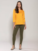 Blusa mullet em tricoline com gola redonda e mangas de cava posta Urbanity