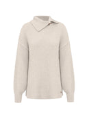 Blusa alongada canelada com gola transpassada e detalhe em alamar Biamar