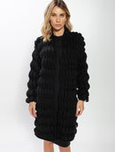 Casaco alongado em ponto bolha com mangas de cava quadrada Biamar