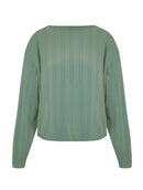 Blusa em algodão com tecimento em tranças, gola canoa e mangas de cava quadrada Biamar