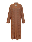 Casaco alongado em algodão com trama vazada Biamar