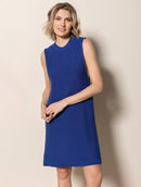 Vestido evasê em algodão com gola redonda e alças largas Urbanity