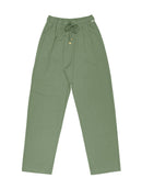 Calça reta com bolsos faca e cordão ajustável Biamar