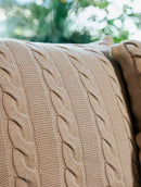 Capa de almofada em algodão com tecimento em tranças e zíper Biamar Home