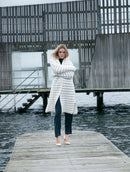 Casaco alongado em ponto bombom com punho e mangas de cava quadrada Biamar