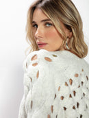 Casaco em ponto bolha com fechamento em botão Biamar