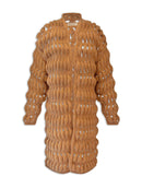 Casaco alongado em ponto bolha com mangas de cava quadrada Biamar