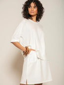 Blusa manga curta com drapeado lateral Biamar