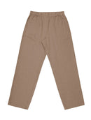 Calça reta em linho com bolsos e elástico Biamar