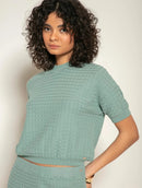 Blusa em algodão com trama detalhada Biamar