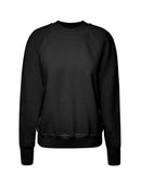 Blusa em moletom com gola redonda e mangas em tricô Biamar