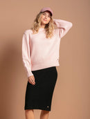 Blusa com detalhe em tranças, gola rolê e mangas de cava posta Biamar