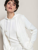 Colete em algodão com tecimento em tranças e botões Urbanity