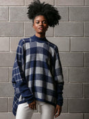 Capa mullet em padronagem geométrica com gola média Urbanity