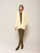 Casaco alongado em algodão com bolsos e mangas de cava quadrada Biamar