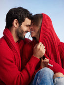 Manta unissex em tricô com textura Biamar