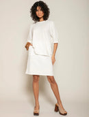 Blusa manga curta com drapeado lateral Biamar