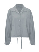 Jaqueta com botões, bolsos e detalhe em elástico Biamar