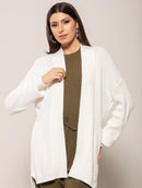 Casaco alongado em algodão com bolsos e mangas de cava quadrada Biamar