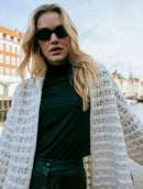 Casaco em ponto bombom com mangas de cava quadrada Biamar