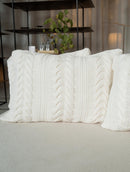 Capa em algodão para travesseiro com tecimento em tranças Biamar Home