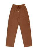 Calça reta com bolsos faca e cordão ajustável Biamar