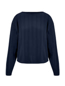 Blusa em algodão com tecimento em tranças, gola canoa e mangas de cava quadrada Biamar