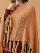 Capa mullet assimétrica com gola canoa e franjas Urbanity