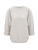 Blusa em algodão com detalhes em ponto pipoca e gola redonda Biamar