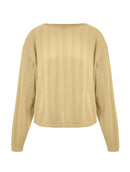 Blusa em algodão com tecimento em tranças, gola canoa e mangas de cava quadrada Biamar