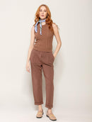 Calça em algodão com bolsos faca e barra dobrada Biamar