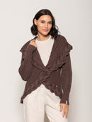 Casaco em algodão com detalhe em tranças e mangas de cava posta Urbanity