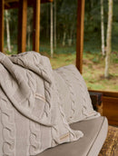 Capa de almofada em algodão com tecimento em tranças e botões Biamar Home